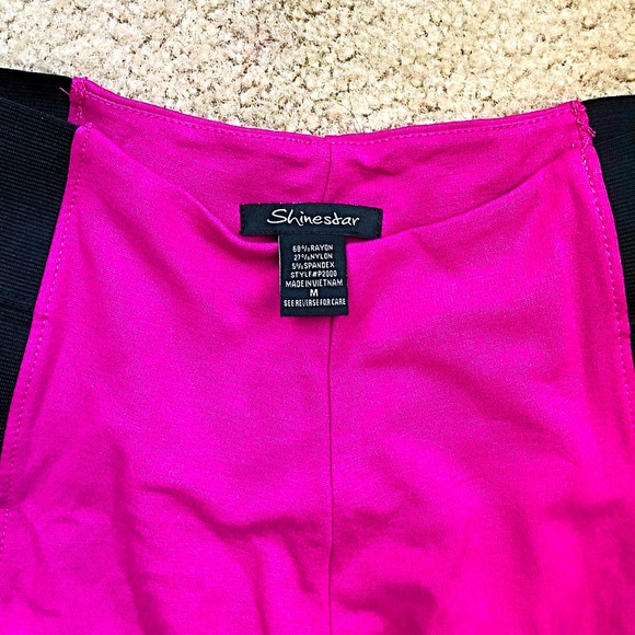 Shinestar hot pink high rise pants size M - Picture 6 of 7